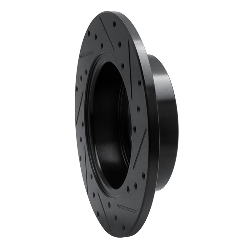 Land Rover Defender 90 Brake Rotor (1) - Rear Left - DFC - Drilled & Slotted - Black - `74-`16