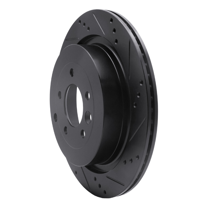 Land Rover LR4 Brake Rotor (1) - Rear Right - DFC - Drilled & Slotted - Black - `05-`16