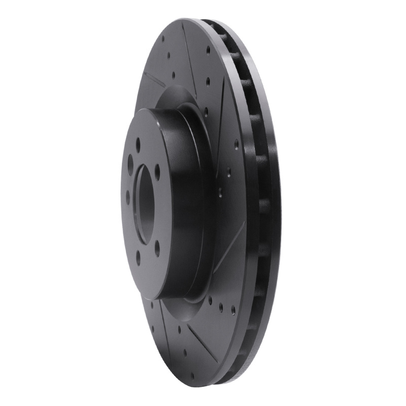 Land Rover Discovery Brake Rotor (1) - Front Right - DFC - Drilled & Slotted - Black - `06-`17