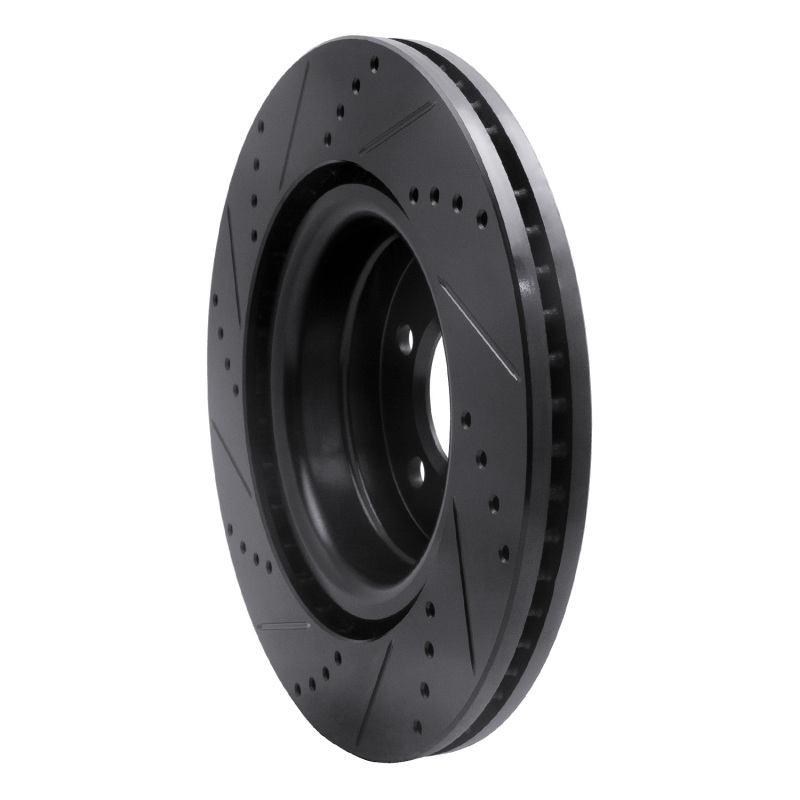 Land Rover Range Rover Brake Rotor (1) - Front Right - DFC - Drilled & Slotted - Black - `06-`09