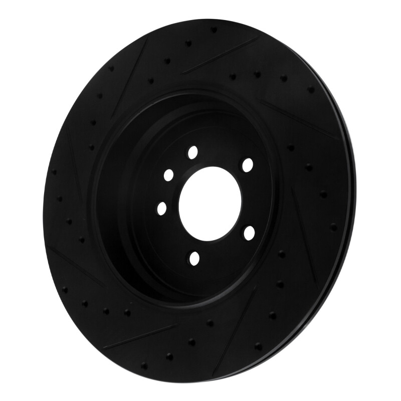 Land Rover Range Rover Sport Brake Rotor (1) - Rear Right - DFC - Drilled & Slotted - Black - `10-`13