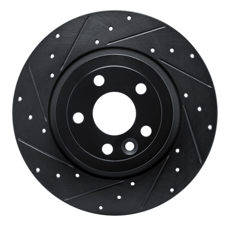 Land Rover Range Rover Evoque Brake Rotor (1) - Rear Left - DFC - Drilled & Slotted - Black - `16-`19
