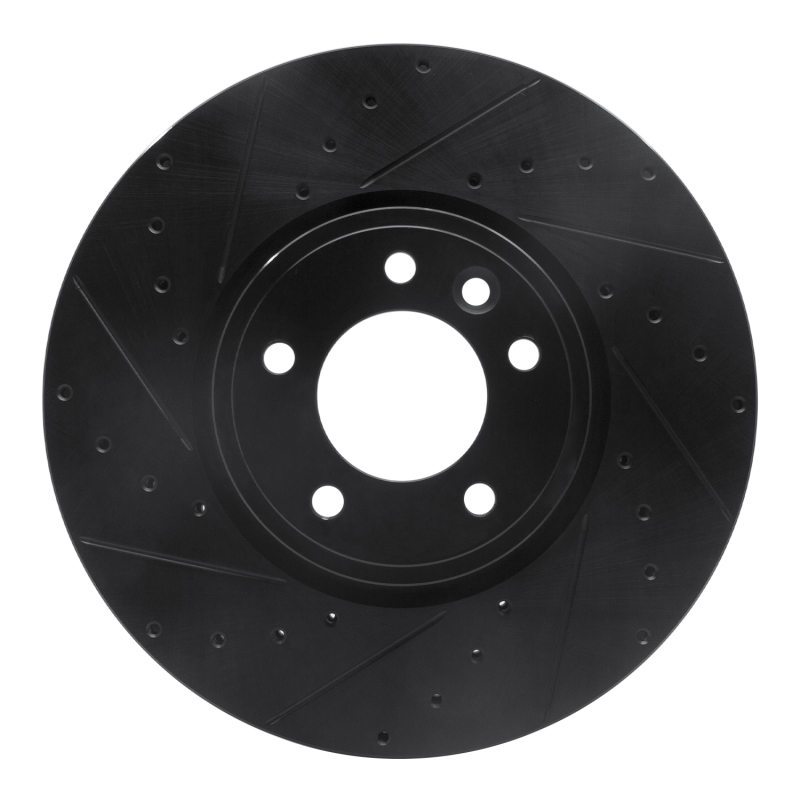 Land Rover Discovery Brake Rotor (1) - Front Left - DFC - Drilled & Slotted - Black - `18-`20