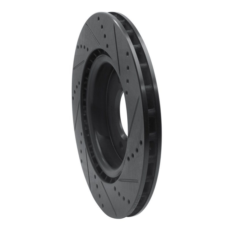 Land Rover Discovery Brake Rotor (1) - Rear Left - DFC - Drilled & Slotted - Black - `18-`20