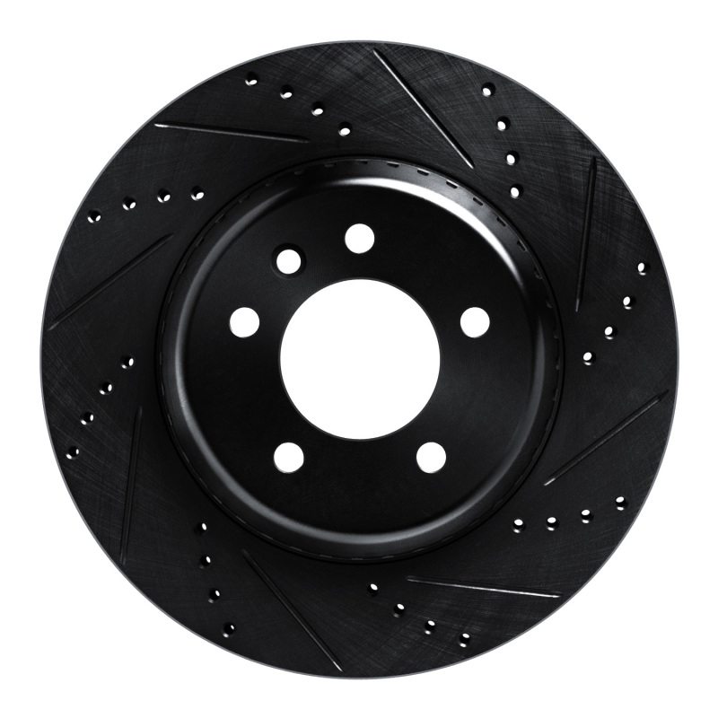Land Rover Defender 110 Brake Rotor (1) - Rear Right - DFC - Drilled & Slotted - Black - `20-`25