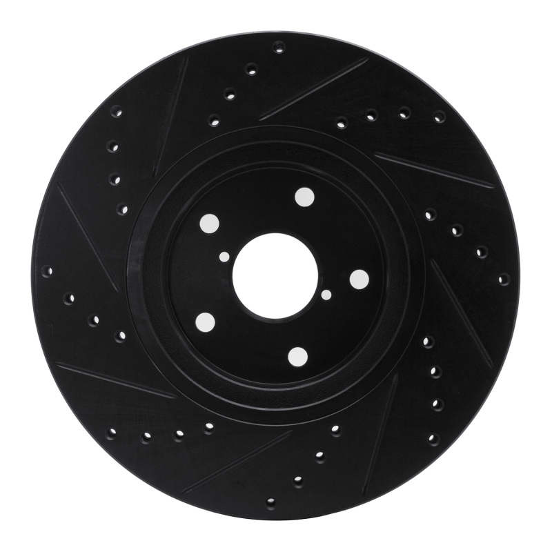 Subaru Outback Brake Rotor (1) - Front Right - DFC - Drilled & Slotted - Black - `06-`21