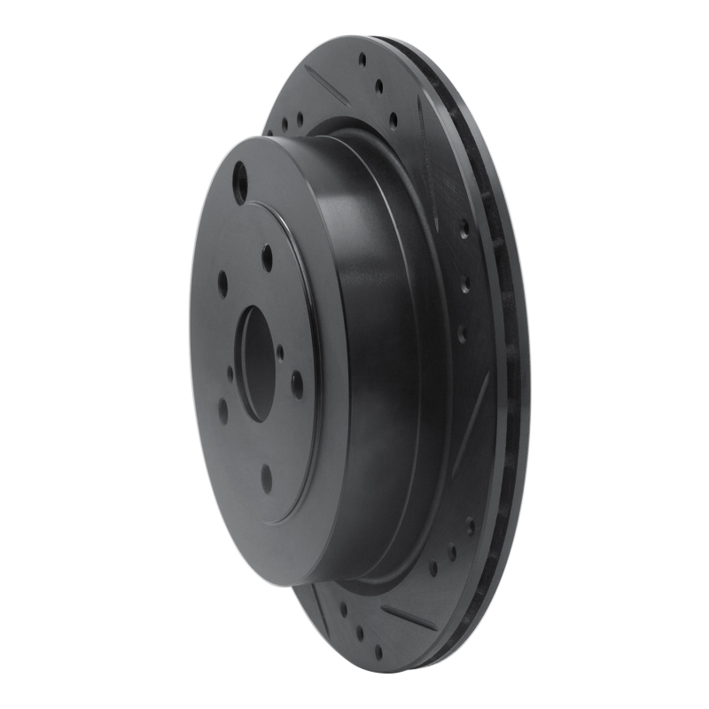 Subaru Tribeca Brake Rotor (1) - Rear Right - DFC - Drilled & Slotted - Black - `06-`14