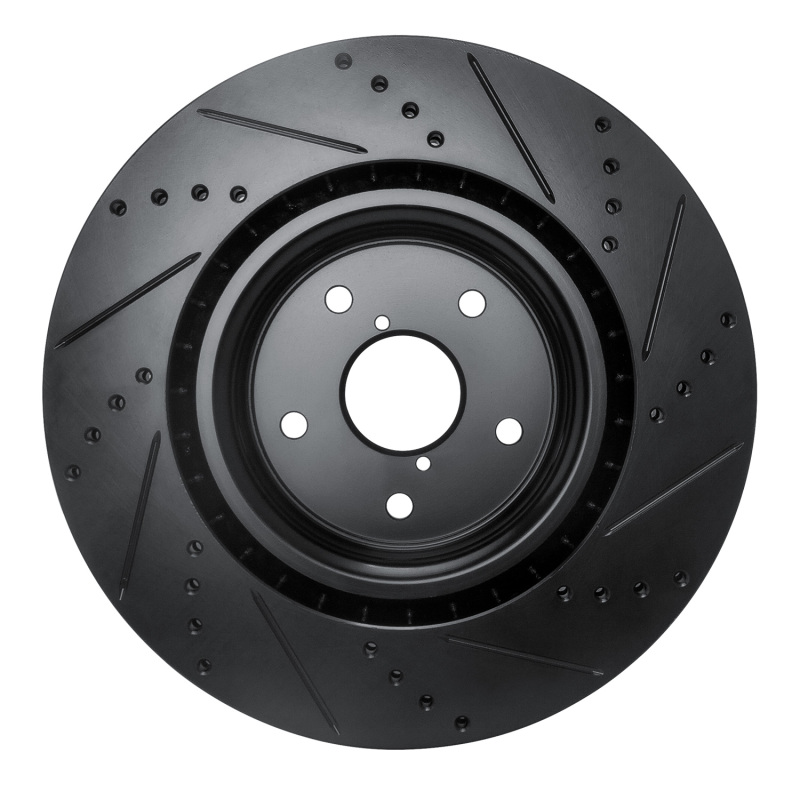 Subaru WRX Brake Rotor (1) - Front Left - DFC - Drill & Slot - Black - `18-`25
