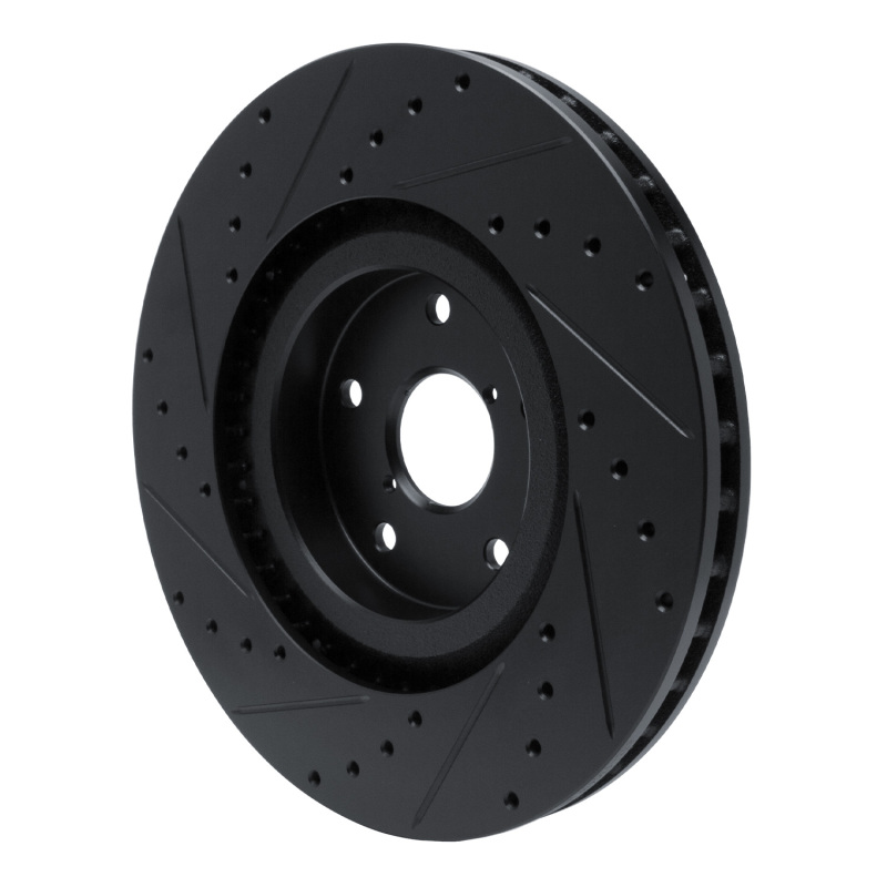 Subaru Ascent Brake Rotor (1) - Front Right - DFC - Drilled & Slotted - Black - `19-`23