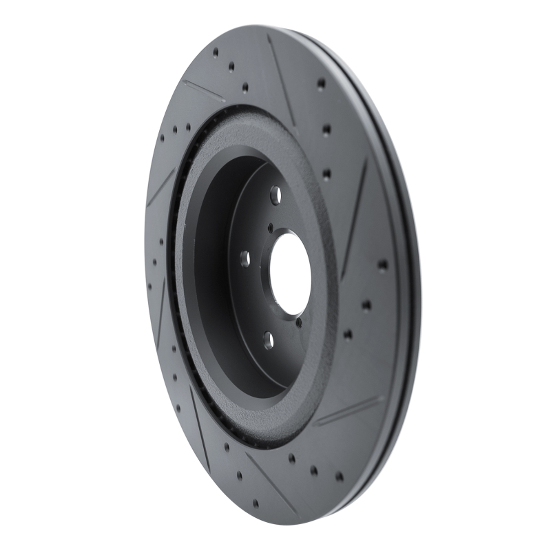Subaru Ascent Brake Rotor (1) - Rear Left - DFC - Drilled & Slotted - Black - `19-`25