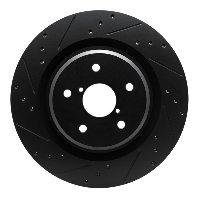 Subaru Ascent Brake Rotor (1) - Rear Left - DFC - Drilled & Slotted - Black - `19-`25