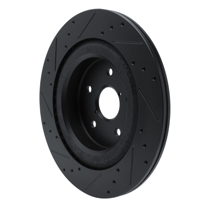 Subaru Ascent Brake Rotor (1) - Rear Right - DFC - Drilled & Slotted - Black - `19-`25