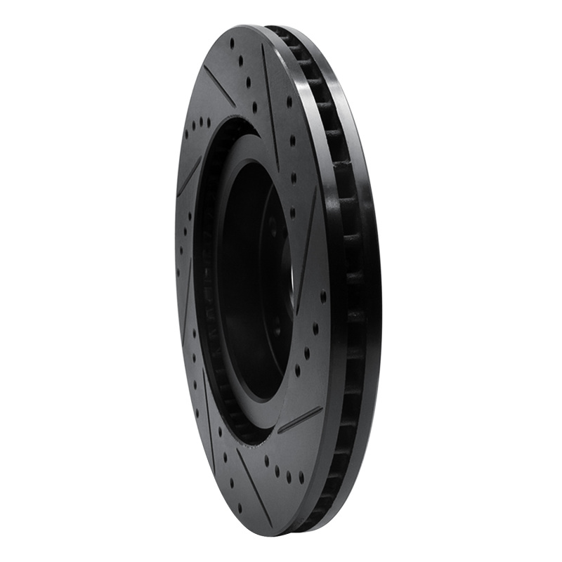 Subaru Forester Brake Rotor (1) - Front Left - DFC - Drilled & Slotted - Black - `19-`24