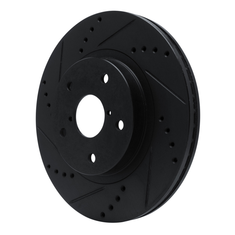 Subaru Forester Brake Rotor (1) - Front Left - DFC - Drilled & Slotted - Black - `19-`24