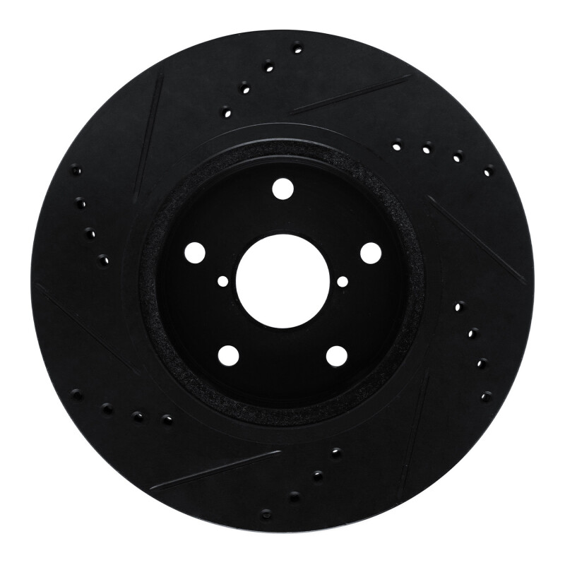 Subaru Forester Brake Rotor (1) - Front Right - DFC - Drilled & Slotted - Black - `19-`24