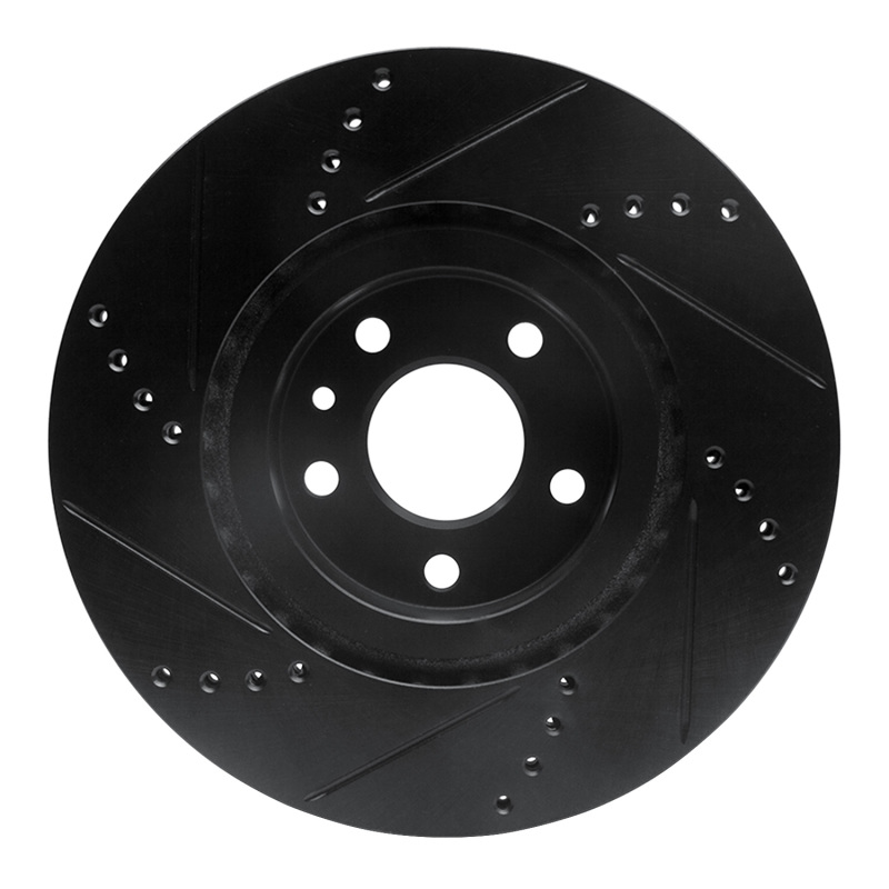 Alfa Romeo 164 Brake Rotor (1) - Front Right - DFC - Drilled & Slotted - Black - `91-`20