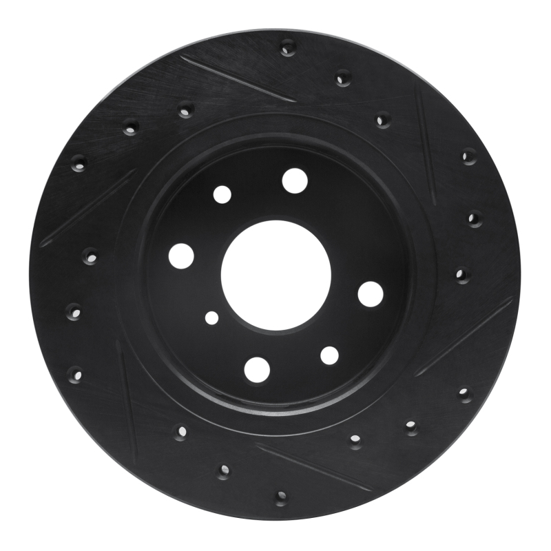 Kia Sephia Brake Rotor (1) - Front Left - DFC - Drilled & Slotted - Black - `94-`00