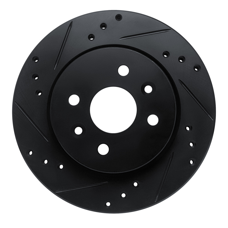 Kia Sephia Brake Rotor (1) - Front Left - DFC - Drilled & Slotted - Black - `01-`03