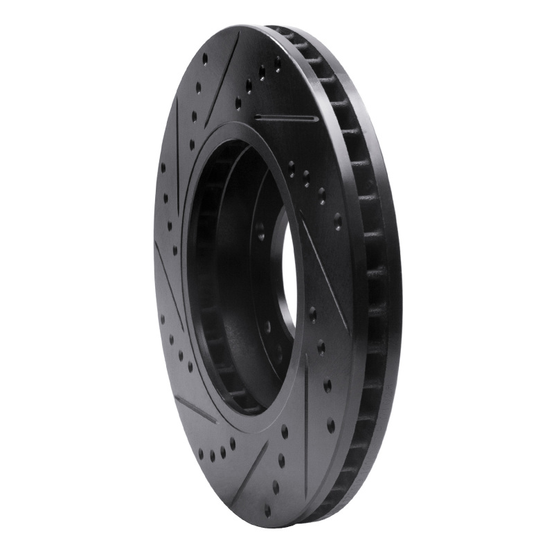 Kia Sorento Brake Rotor (1) - Front Right - DFC - Drilled & Slotted - Black - `03-`06