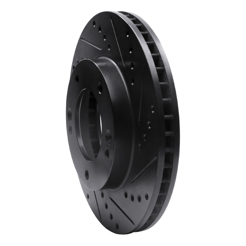 Kia Sorento Brake Rotor (1) - Front Right - DFC - Drilled & Slotted - Black - `03-`06