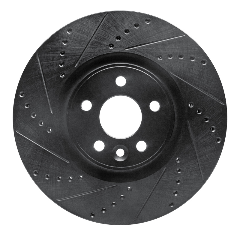 Volvo S80 Brake Rotor (1) - Front Left - DFC - Drilled & Slotted - Black - `07-`16