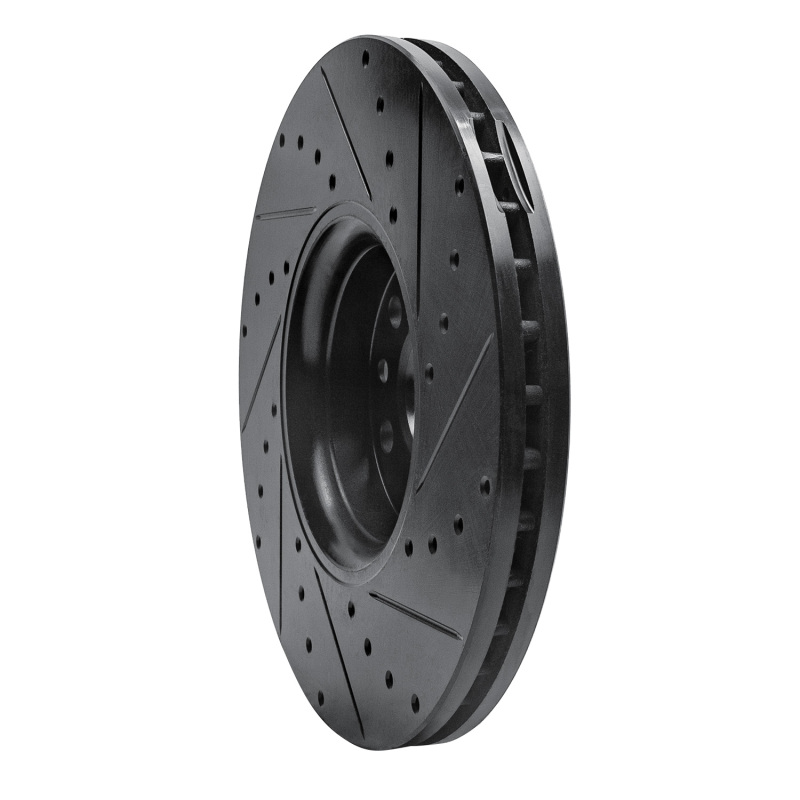 Volvo XC60 Brake Rotor (1) - Front Left - DFC - Drilled & Slotted - Black - `10-`16