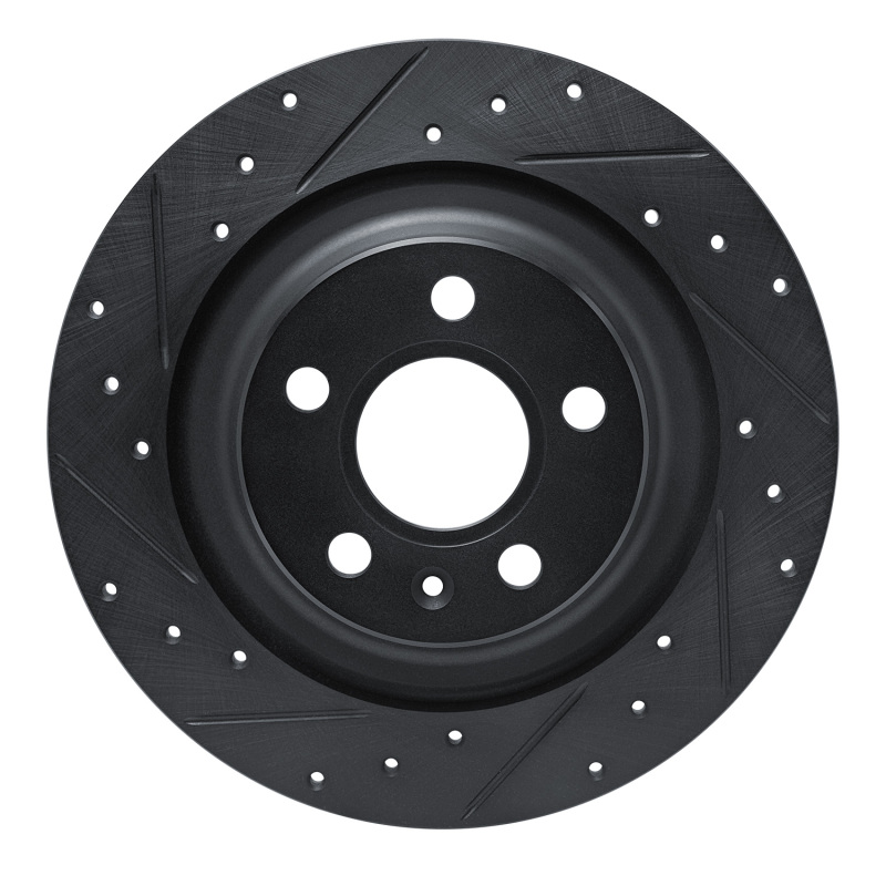 Volvo XC40 Brake Rotor (1) - Rear Left - DFC - Drilled & Slotted - Black - `19-`25