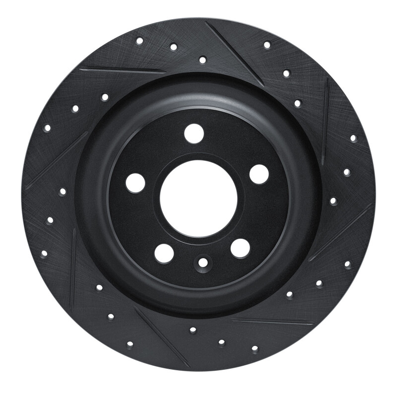 Volvo XC40 Brake Rotor (1) - Rear Right - DFC - Drilled & Slotted - Black - `19-`25