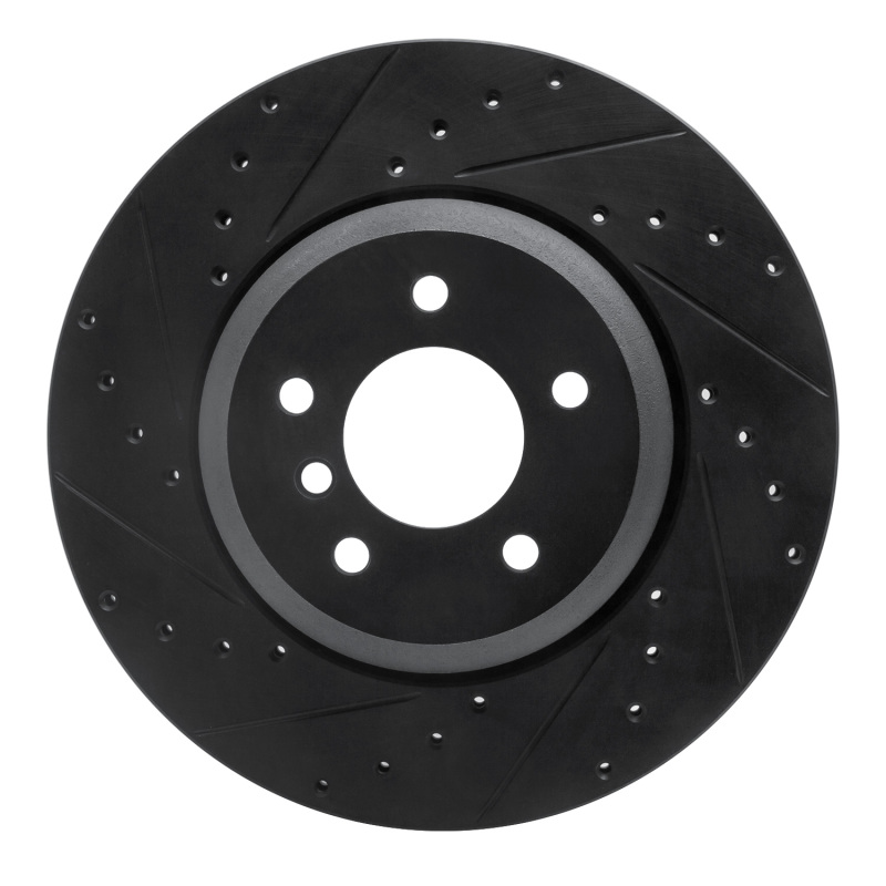 BMW 535i Brake Rotor (1) - Rear Left - DFC - Drilled & Slotted - Black - `04-`10