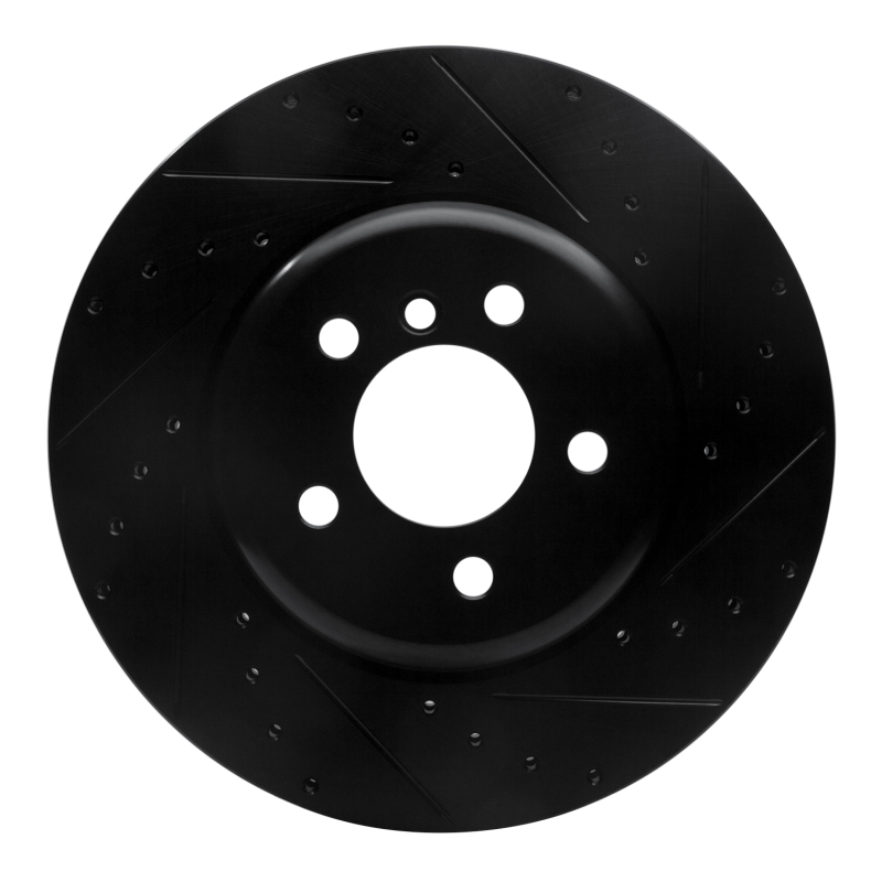 BMW 535d xDrive Brake Rotor (1) - Front Right - DFC - Drilled & Slotted - Black - `11-`19