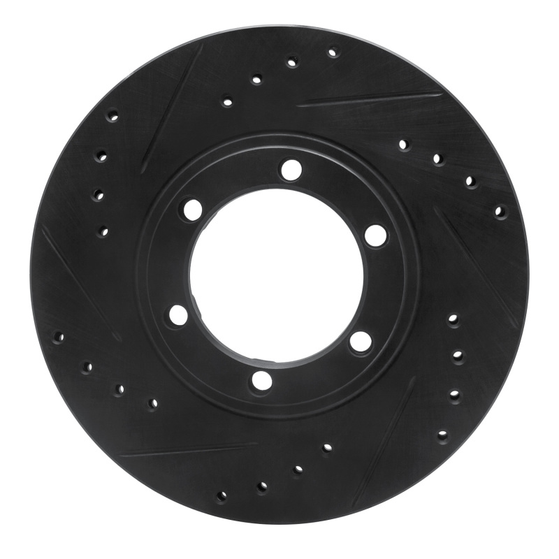 Chevrolet LUV Pickup Brake Rotor (1) - Front Left - DFC - Drilled & Slotted - Black - `86-`06