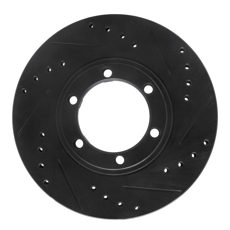 Chevrolet LUV Pickup Brake Rotor (1) - Front Right - DFC - Drilled & Slotted - Black - `86-`06