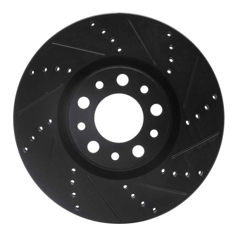 Chrysler 200 Brake Rotor (1) - Front Right - DFC - Drilled & Slotted - Black - `13-`23