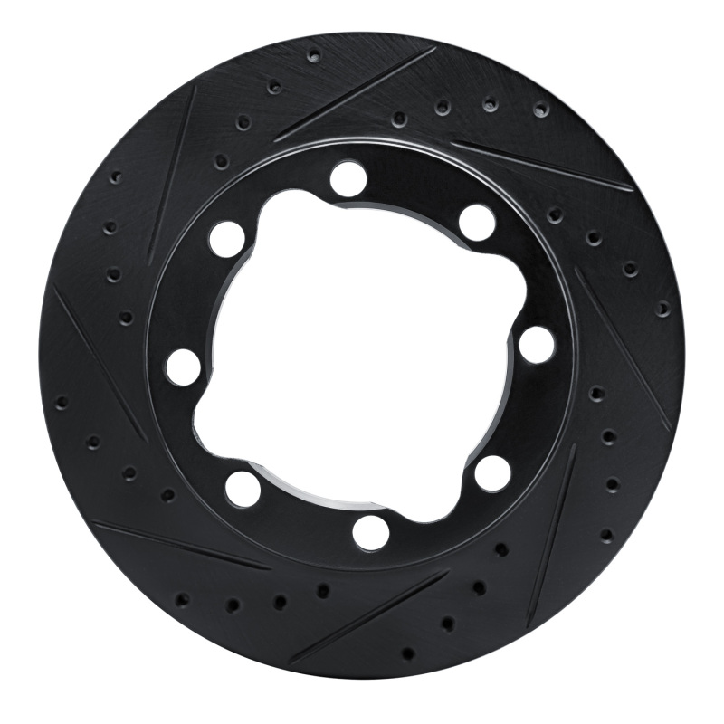 Chevrolet K3500 Brake Rotor (1) - Front Left - DFC - Drilled and Slotted - Black - `92-`00