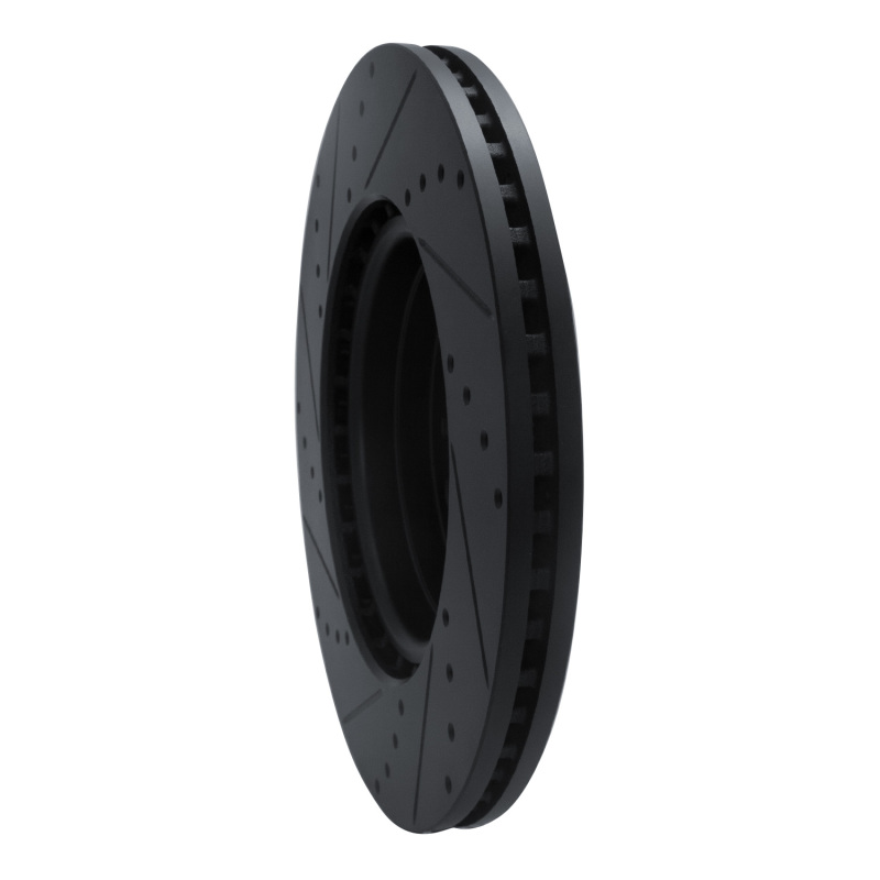 Ram 1500 Brake Rotor (1) - Front Right - DFC - Drilled & Slotted - Black - `19-`25