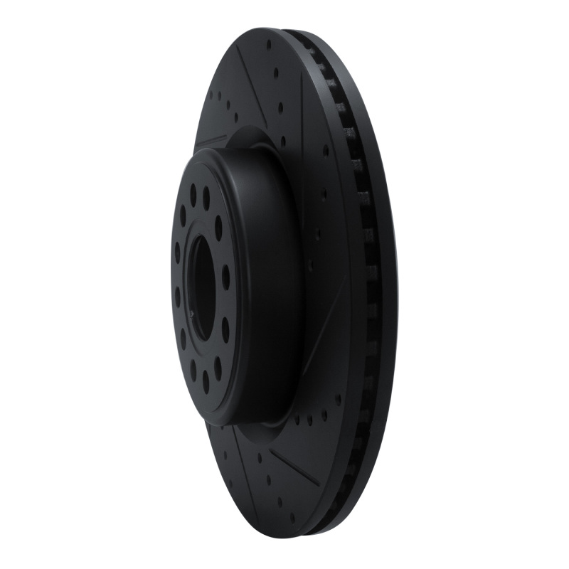 Ram 1500 Brake Rotor (1) - Front Right - DFC - Drilled & Slotted - Black - `19-`25