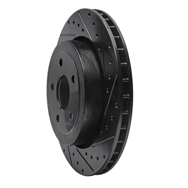 Jeep Grand Cherokee Brake Rotor (1) - Rear Right - DFC - Drilled & Slotted - Black - `06-`10