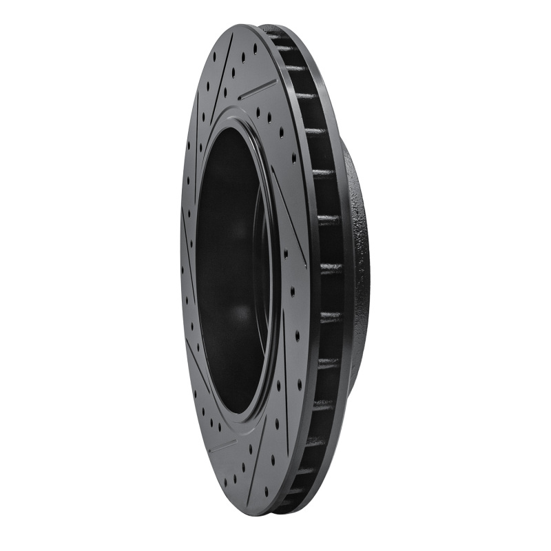 Jeep Grand Cherokee Brake Rotor (1) - Rear Right - DFC - Drilled & Slotted - Black - `06-`10