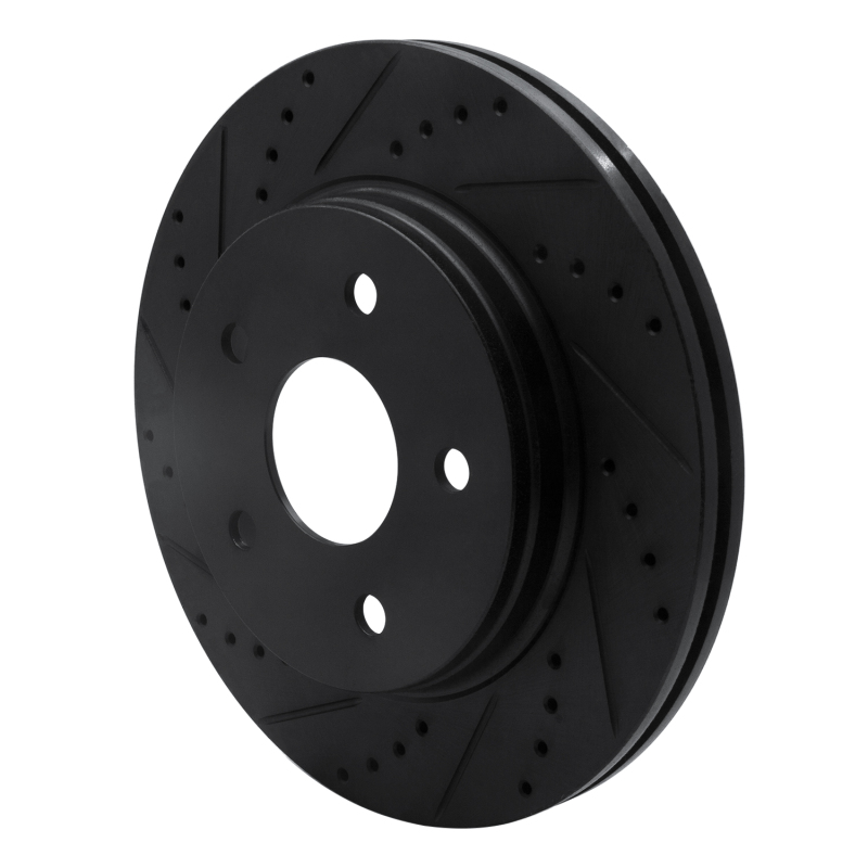 Jeep J8 Brake Rotor (1) - Front Left - DFC - Drilled & Slotted - Black - `08-`12