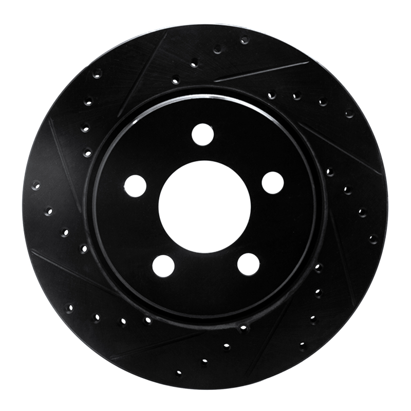 Dodge Nitro Brake Rotor (1) - Front Left - DFC - Drilled & Slotted - Black - `07-`12