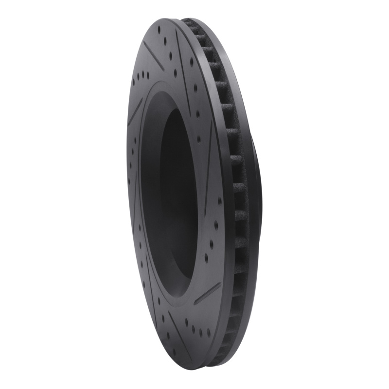 Jeep Liberty Brake Rotor (1) - Front Left - DFC - Drilled & Slotted, Zinc Plated - Black - `11-`12