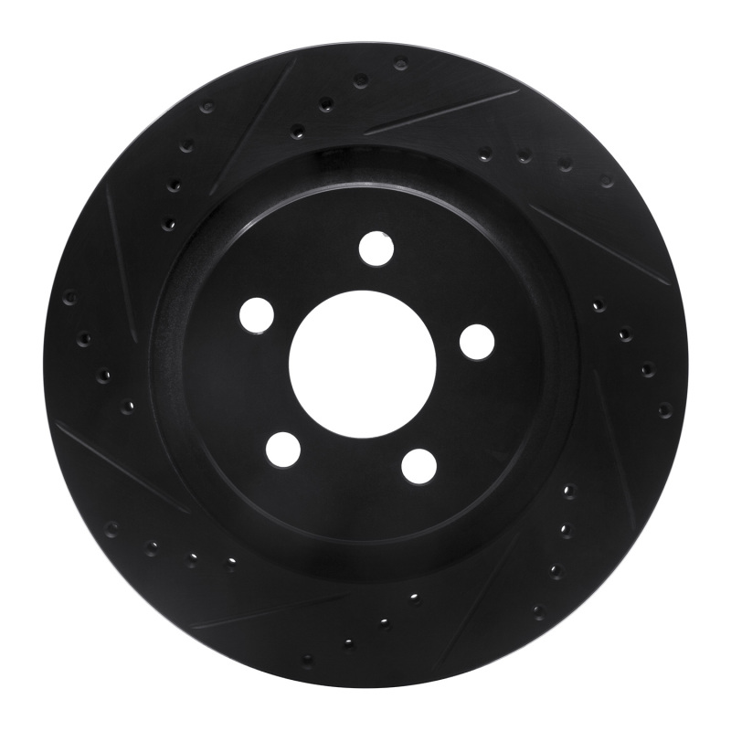 Jeep Liberty Brake Rotor (1) - Front Left - DFC - Drilled & Slotted, Zinc Plated - Black - `11-`12
