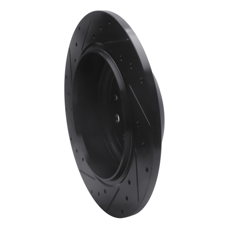 Jeep Wrangler Brake Rotor (1) - Rear Right - DFC - Drilled & Slotted - Black - `18-`25