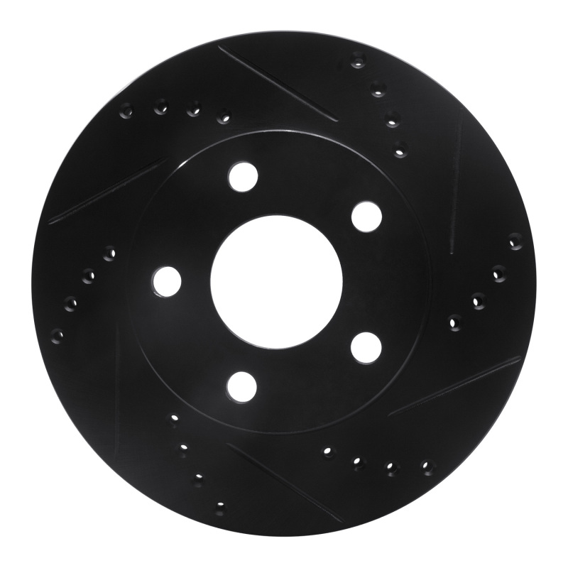 Chevrolet Classic Brake Rotor (1) - Front Right - DFC - Drilled & Slotted - Black - `97-`05