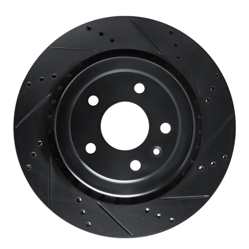 Chevrolet Corvette Brake Rotor (1) - Rear Right - DFC - Drilled & Slotted - Black - `14-`19