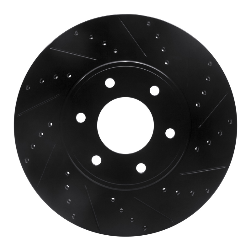 Chevrolet Trailblazer Brake Rotor (1) - Front Right - DFC - Drilled & Slotted - Black - `06-`09