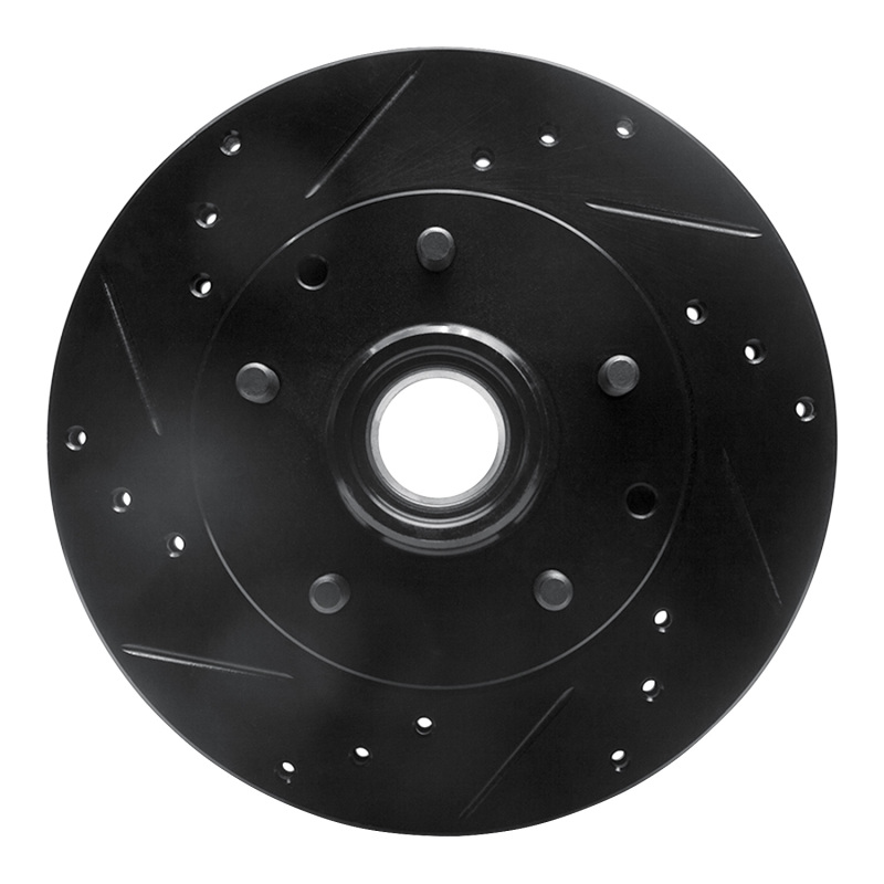 Chevrolet S10 Brake Rotor (1) - Front Left - DFC - Drilled & Slotted - Black - `91-`03