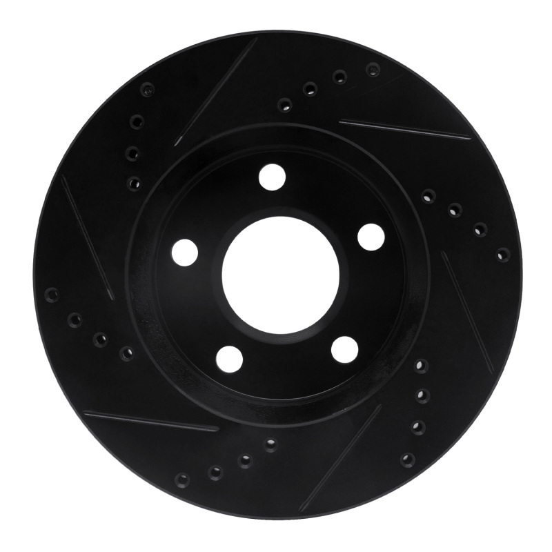Buick LeSabre Brake Rotor (1) - Front Right - DFC - Drilled & Slotted - Black - `97-`05