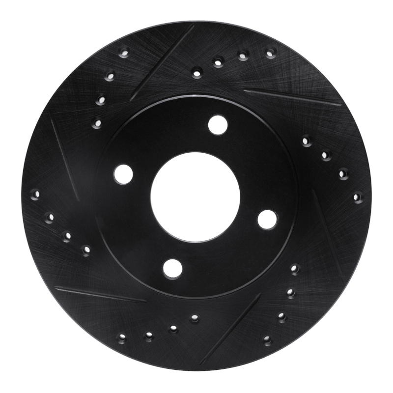 Ford Ikon Brake Rotor (1) - Front Left - DFC - Drilled & Slotted - Black - `00-`15