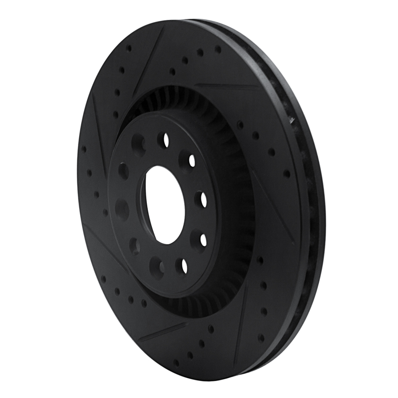 Ford Taurus X Brake Rotor (1) - Front Left - DFC - Drilled & Slotted - Black - `05-`09